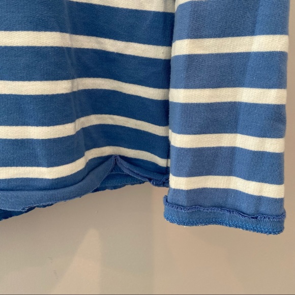 TOPMAN Breton Stripe Crewneck Sailor Pullover Sweatshirt Medium - Picture 3 of 5